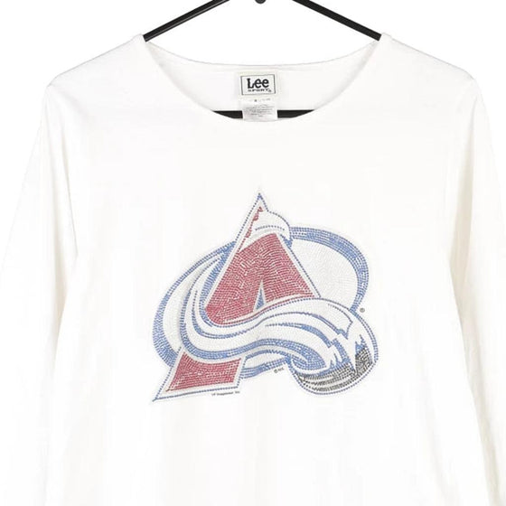 Vintage white Colorado Avalanche Lee Sport Long Sleeve T-Shirt - womens large