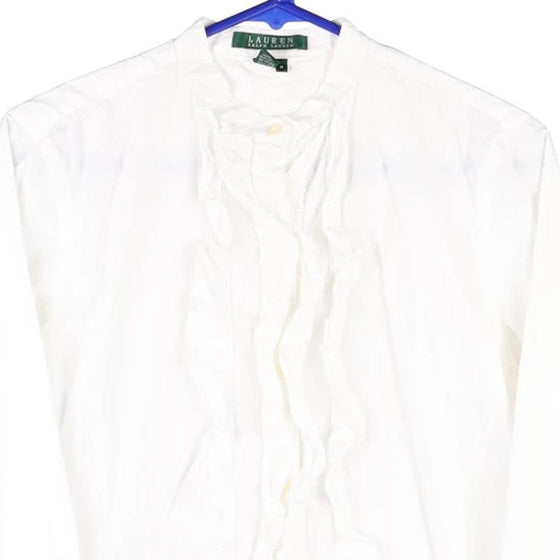 Vintage white Lauren Ralph Lauren Collarless Shirt - womens medium