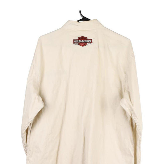 Vintage beige Harley Davidson Cord Shirt - mens large