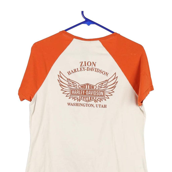 Vintage cream Zion, Washington, Utah Harley Davidson T-Shirt - womens medium