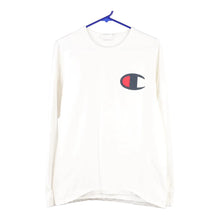  Vintage white Champion Long Sleeve T-Shirt - mens medium