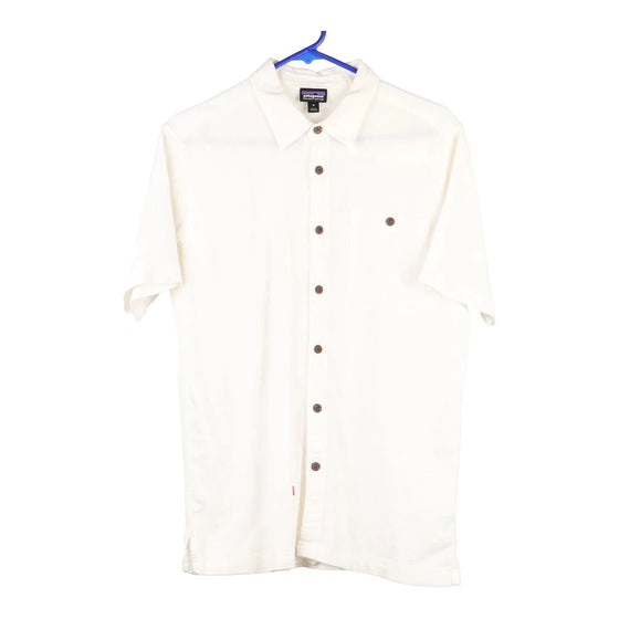 Vintage white Patagonia Short Sleeve Shirt - mens medium