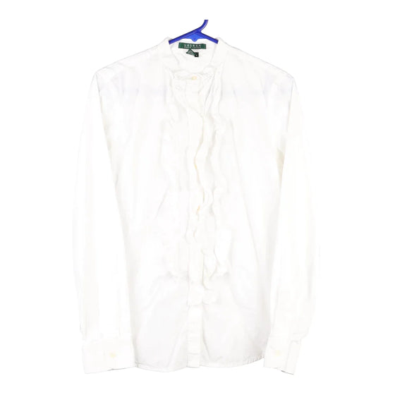 Vintage white Lauren Ralph Lauren Collarless Shirt - womens medium