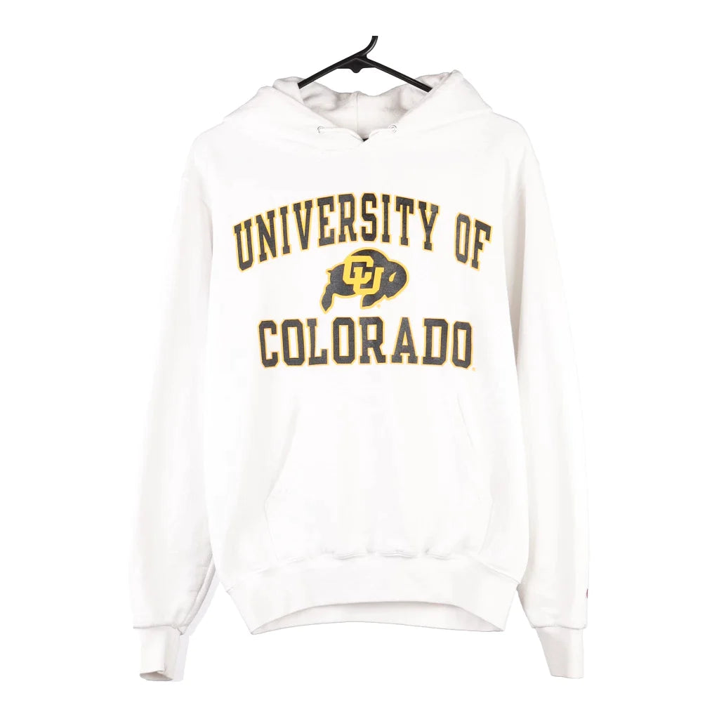  Vintage white University of Colorado Champion Hoodie - mens small
