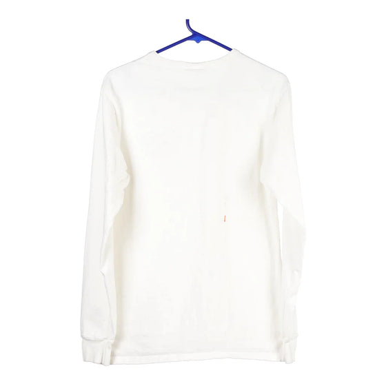 Vintage white Champion Long Sleeve T-Shirt - mens medium