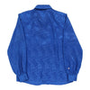Vintage Hunts Point Patterned Shirt - Small Blue Polyester patterned shirt Hunts Point   