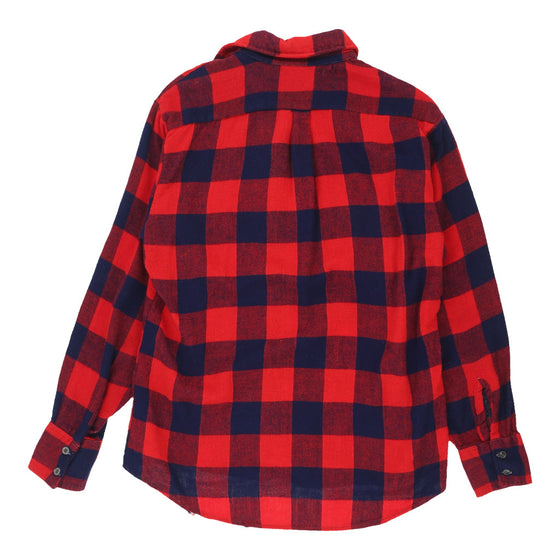 Vintage Montgomery Ward Flannel Shirt - Medium Red Acrylic flannel shirt Montgomery Ward   