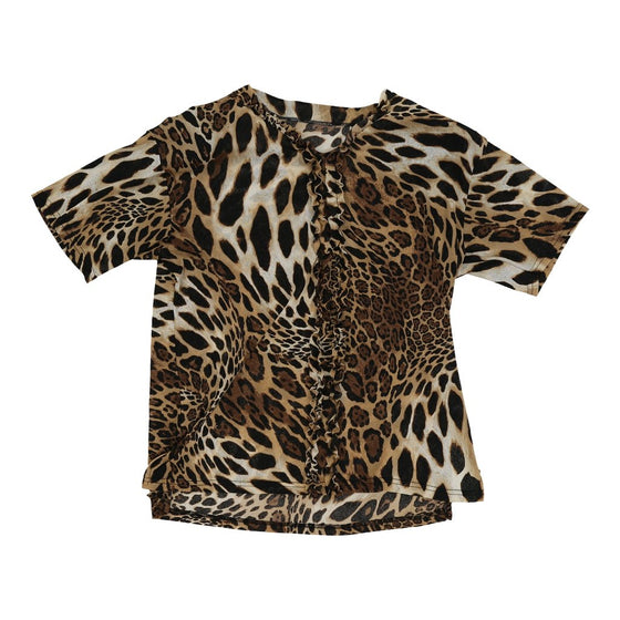 Vintage Unbranded Short Sleeve Shirt - XL Brown Cotton short sleeve shirt Unbranded   