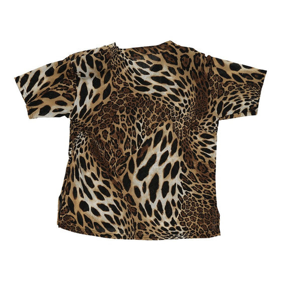 Vintage Unbranded Short Sleeve Shirt - XL Brown Cotton short sleeve shirt Unbranded   