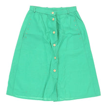  Vintage Unbranded Skirt - Small UK 8 Green Cotton skirt Unbranded   
