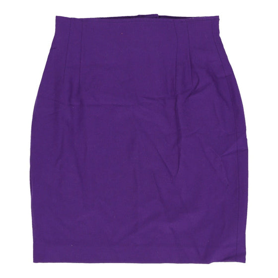 Vintage Unbranded Skirt - Small UK 8 Purple Wool skirt Unbranded   