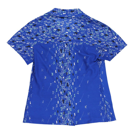 Vintage Unbranded Short Sleeve Shirt - Small Blue Cotton short sleeve shirt Unbranded   