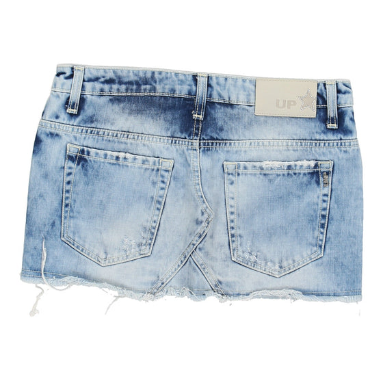 Vintage Up Jeans Denim Skirt - 30W UK 10 Blue Cotton denim skirt Up Jeans   