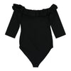 Pre-Loved Zara Bodysuit - Small Black Cotton bodysuit Zara   