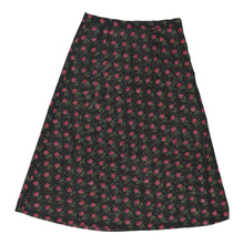  Vintage Unbranded Midi Skirt - Small Black Cotton midi skirt Unbranded   