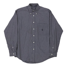  Vintage Nautica Check Shirt - Medium Blue Cotton check shirt Nautica   