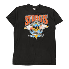  Vintage Sturgis, South Dakota 1990 Stedman T-Shirt - Large Black Cotton t-shirt Stedman   