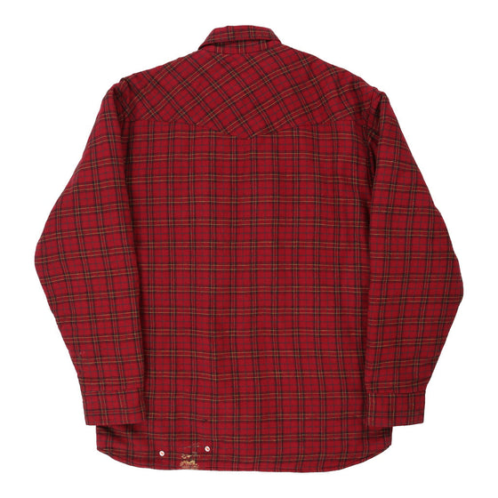 Vintage Work King Overshirt - Medium Red Cotton overshirt Work King   