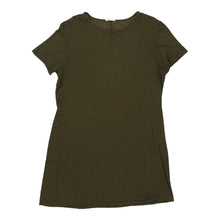  Vintage Unbranded T-Shirt Dress - XL Khaki Viscose t-shirt dress Unbranded   