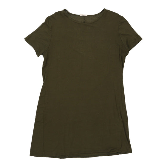 Vintage Unbranded T-Shirt Dress - XL Khaki Viscose t-shirt dress Unbranded   