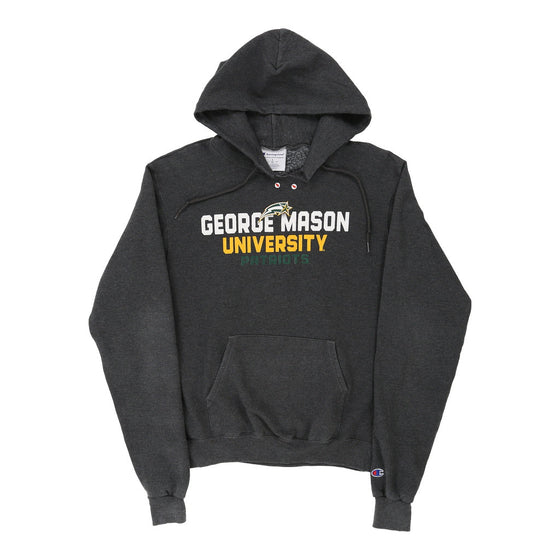 Vintage George Mason University Champion Hoodie - Small Grey Cotton hoodie Champion   