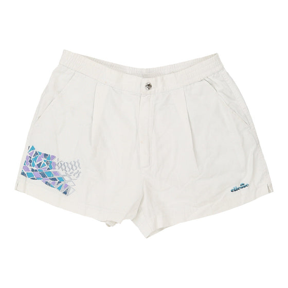 Vintage Ellesse Tennis Shorts - Small White Cotton tennis shorts Ellesse   