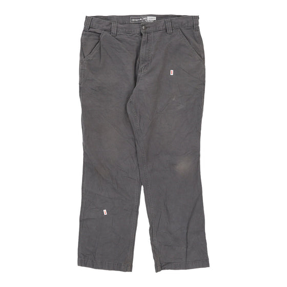 Relaxed Fit Carhartt Trousers - 35W 29L Grey Cotton trousers Carhartt   