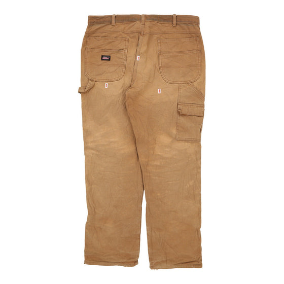 Heavily Worn Double Knee Dickies Carpenter Trousers - 39W 32L Brown Cotton carpenter trousers Dickies   