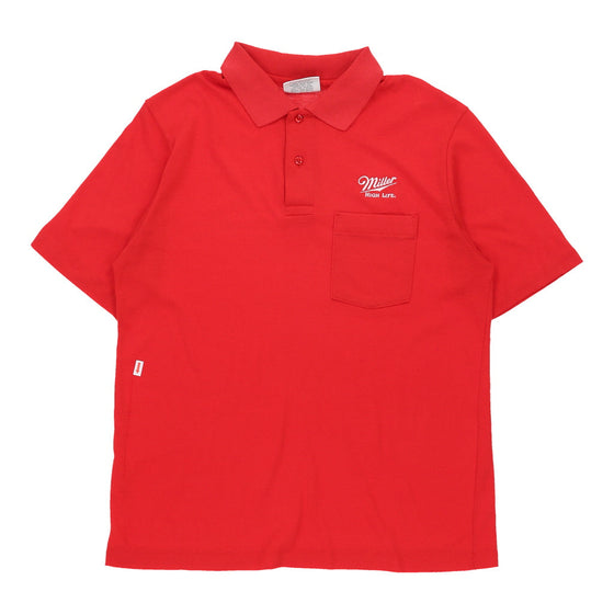 Miller Crystal Springs Polo Shirt - Large Red Cotton Blend polo shirt Crystal Springs   