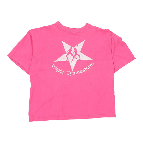 Lyngby Gymnasterne Unbranded Graphic T-Shirt - Large Pink Cotton t-shirt Unbranded   
