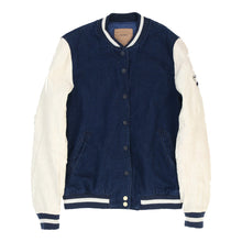  Pre-Loved Guillermeek Pull & Bear Varsity Jacket - Small Blue Cotton varsity jacket Pull & Bear   