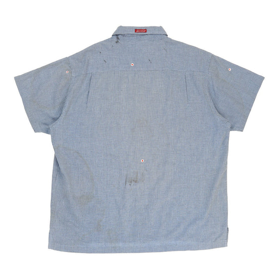 Vintage Dickies Check Shirt - XL Blue Polyester Blend check shirt Dickies   