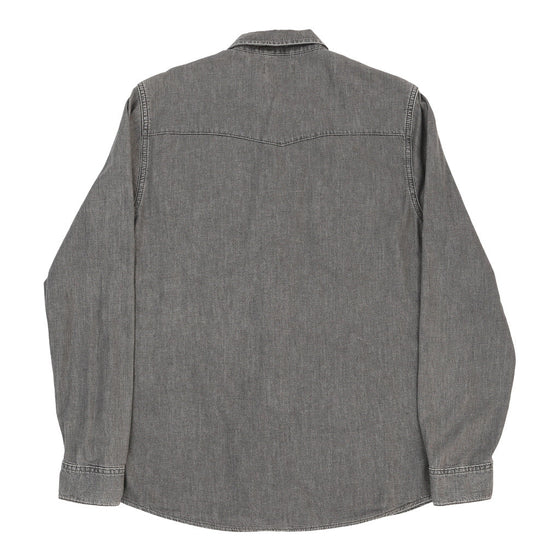 Vintage Topman Flannel Shirt - Large Grey Cotton flannel shirt Topman   