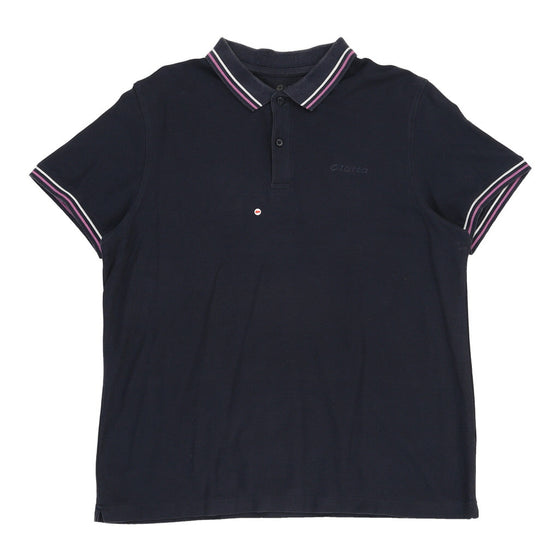 Vintage Lotto Polo Shirt - 2XL Black Cotton polo shirt Lotto   