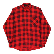  Unbranded Checked Flannel Shirt - Large Red Cotton flannel shirt Unbranded   