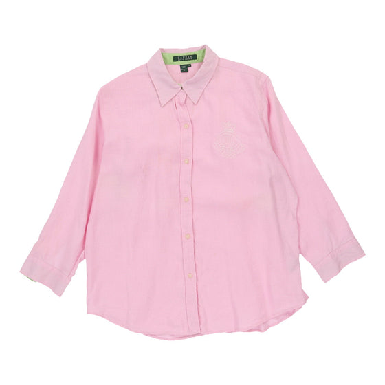 Ralph Lauren Shirt - Large Pink Linen shirt Ralph Lauren   