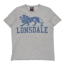  Lonsdale Spellout T-Shirt - Large Grey Cotton t-shirt Lonsdale   