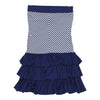 Melrose Strapless Dress - Medium Blue Cotton strapless dress Melrose   