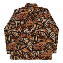  Nobility Patterned Shirt - Medium Brown Polyester Blend patterned shirt Nobility   