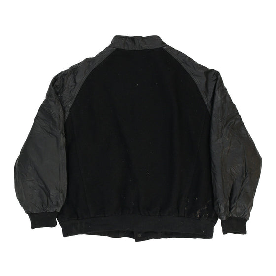 Vintage Peerless Varsity Jacket - 2XL Black Cotton varsity jacket Peerless   