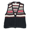 Vintage Cabin Creek Sweater Vest - Large Black Acrylic sweater vest Cabin Creek   