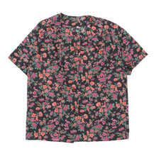  Unbranded Floral Patterned Shirt - Medium Pink Polyester patterned shirt Unbranded   