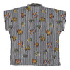 Unbranded Striped Patterned Shirt - Medium Navy Polyester patterned shirt Unbranded   