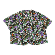  Unbranded Floral Patterned Shirt - XL Black Polyester patterned shirt Unbranded   