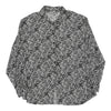 Unbranded Floral Patterned Shirt - 2XL Black Viscose patterned shirt Unbranded   