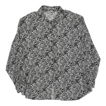  Unbranded Floral Patterned Shirt - 2XL Black Viscose patterned shirt Unbranded   