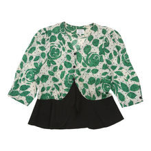  Lady Rose Patterned Shirt - Medium Green Polyester patterned shirt Lady Rose   