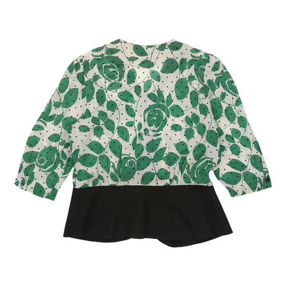 Lady Rose Patterned Shirt - Medium Green Polyester patterned shirt Lady Rose   