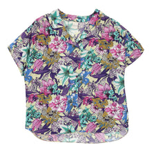  Unbranded Floral Patterned Shirt - XL Pink Polyester patterned shirt Unbranded   