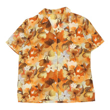  Unbranded Floral Patterned Shirt - Large Beige Polyester patterned shirt Unbranded   